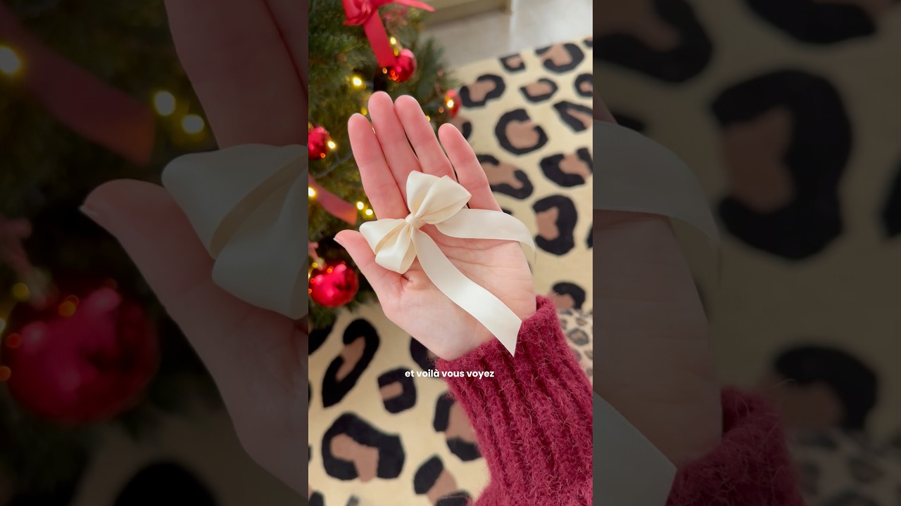 DIY NOEUD PAPILLON 🎀 #bowtutorial #christmastutorial