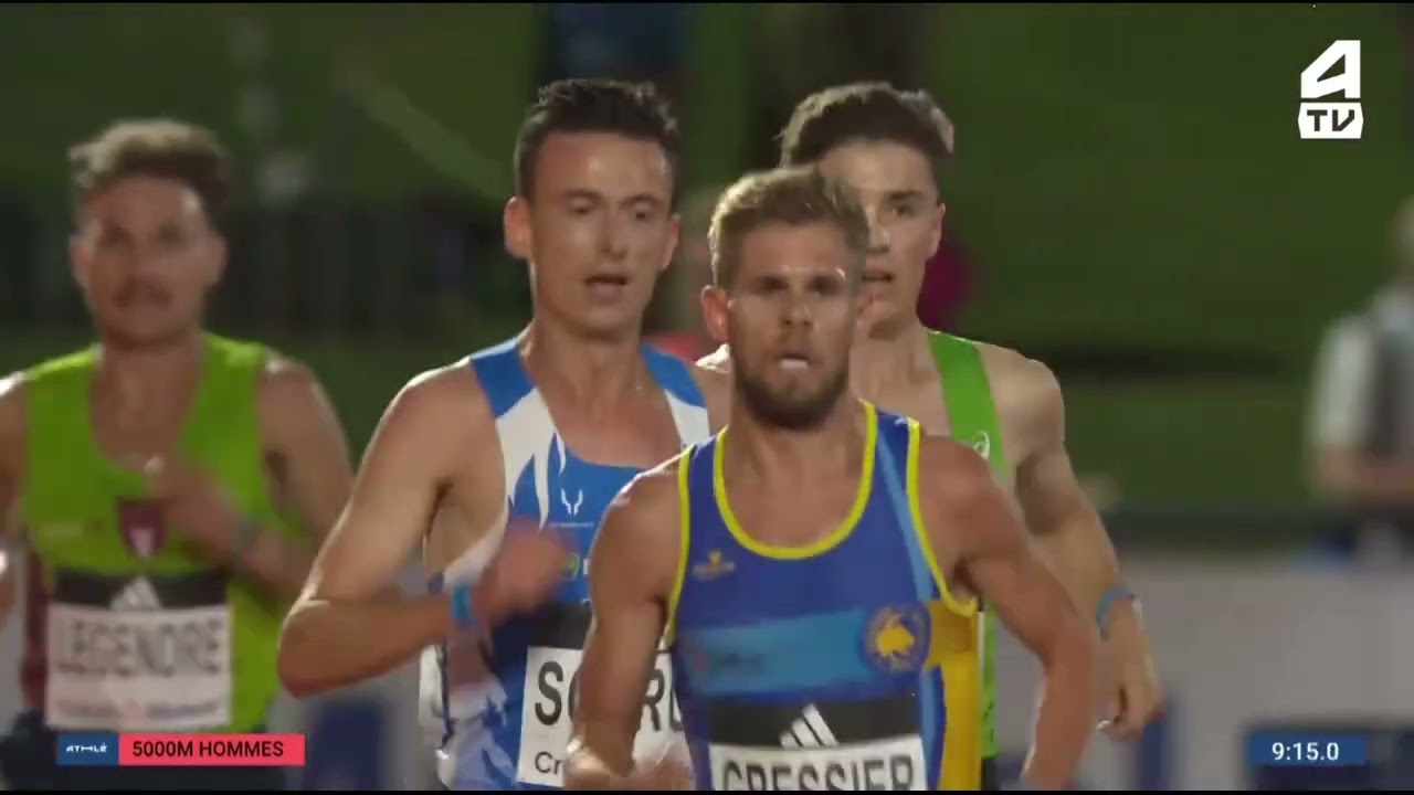 Le Choc des Titans Gressier Schrub Daguinos sur 5000m aux Elites 2025 #trackandfield #sports