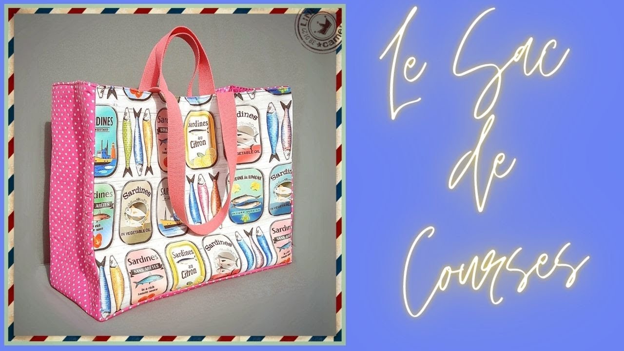 Tuto #DIY facile : coudre un joli sac de courses en tissu , lavable et réutilisable à volonté 🥰