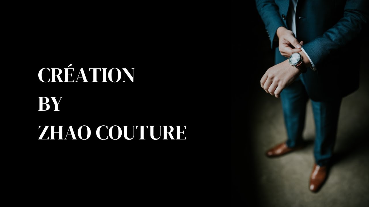 Costume de mariage｜Création sur-mesure bleu｜Zhao Couture