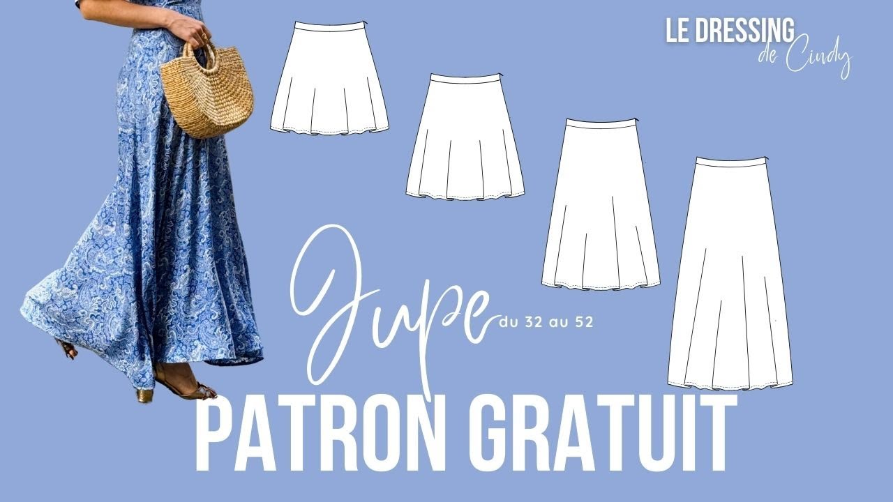 PATRON GRATUIT JUPE FACILE TUTO COUTURE LE DRESSING DE CINDY