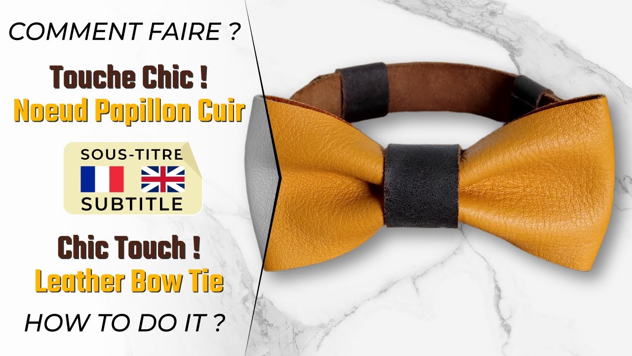 Noeud papillon en cuir trop classe ! Style retro tout fait main ! Cuir sur mesure