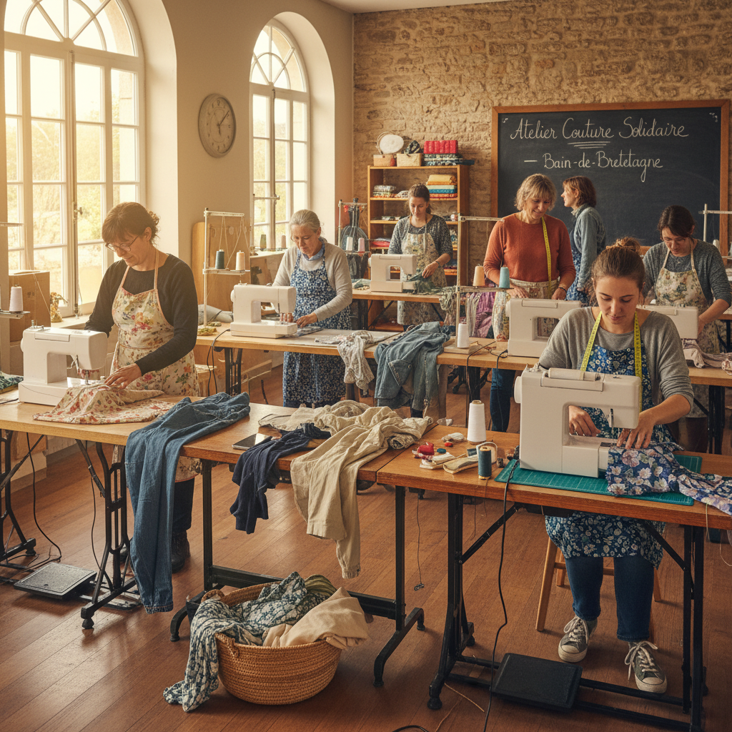 découvrez le nouveau atelier créatif de couture au repair café de bain-de-bretagne, un espace pour réparer, créer et échanger autour du diy et de la créativité.