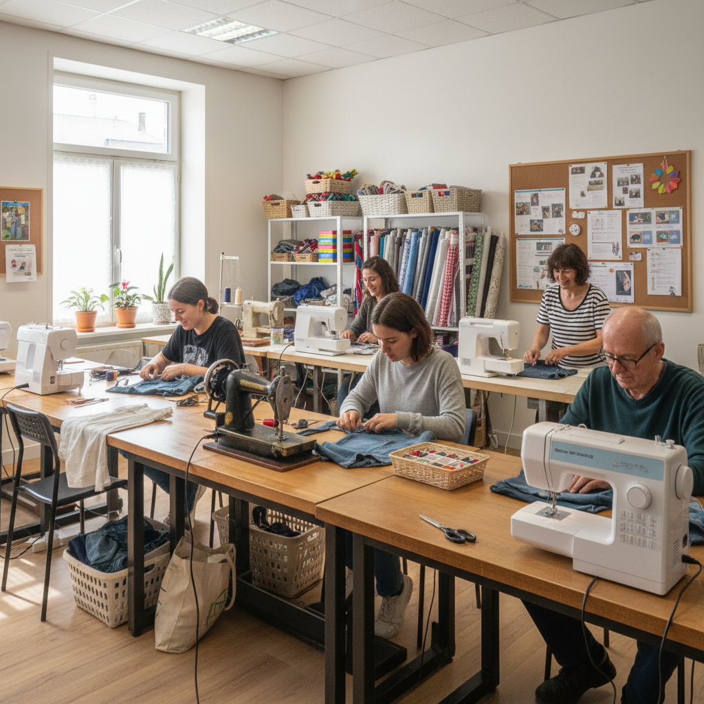 découvrez le nouvel espace couture au repair café de bain-de-bretagne, un lieu dédié à la créativité et à la réparation pour redonner vie à vos vêtements.