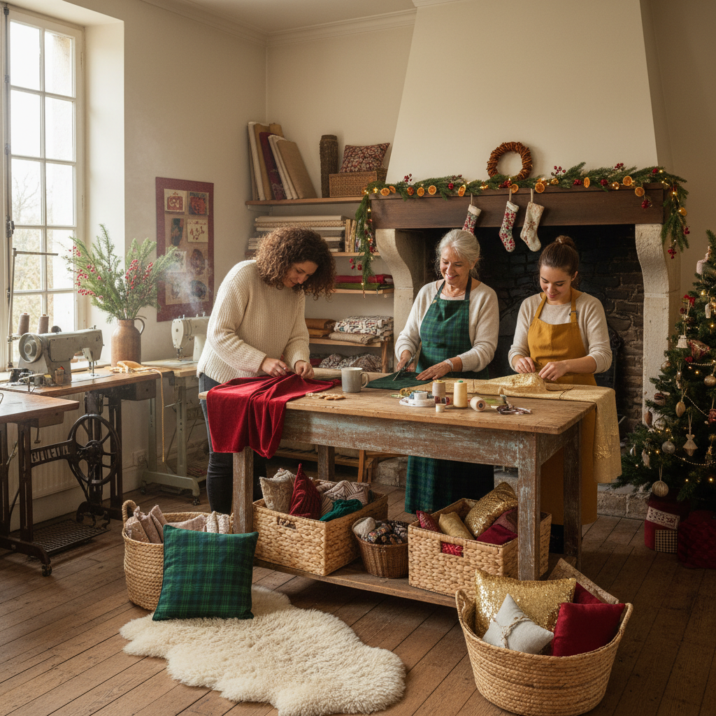découvrez l'atelier couture inédit à cosnac, spécialement conçu pour noël. apprenez à créer de magnifiques décorations et cadeaux personnalisés pour les fêtes dans une ambiance conviviale.
