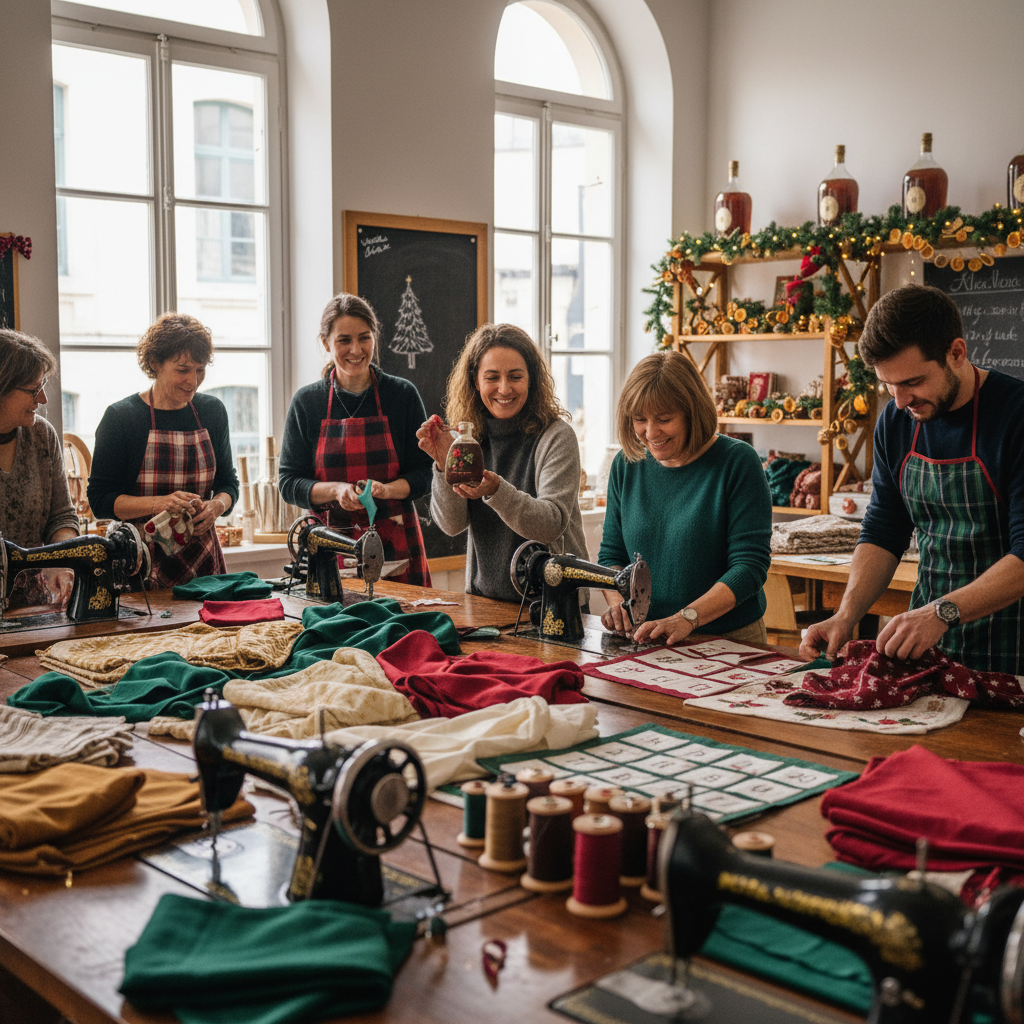 découvrez l'atelier couture inédit de cosnac pour noël, une occasion unique de créer vos cadeaux personnalisés et de vivre une expérience créative festive.