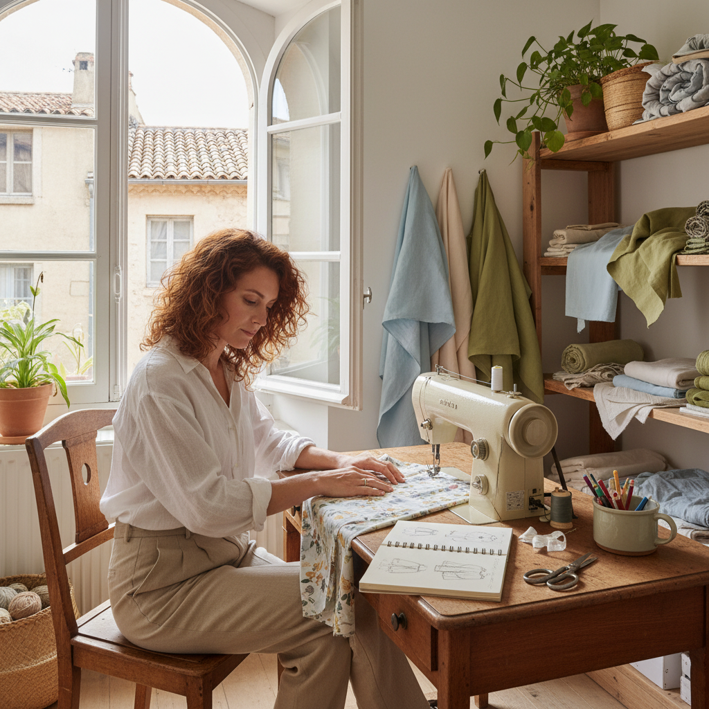 découvrez comment elle a transformé sa passion autodidacte pour la couture en un métier artisanal florissant à dourdain, alliant créativité et savoir-faire local.