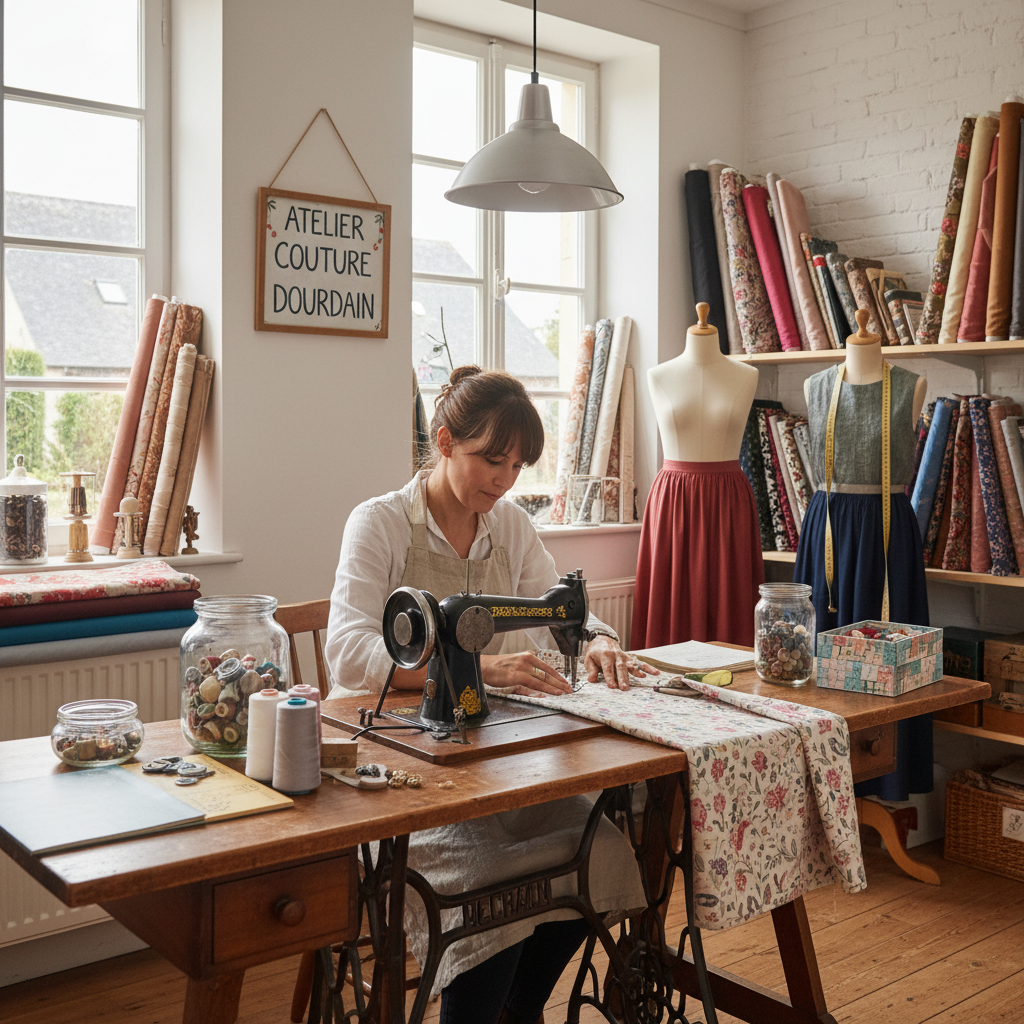 découvrez comment elle a transformé sa passion autodidacte pour la couture en un métier d'artisanat reconnu à dourdain, alliant créativité et savoir-faire unique.