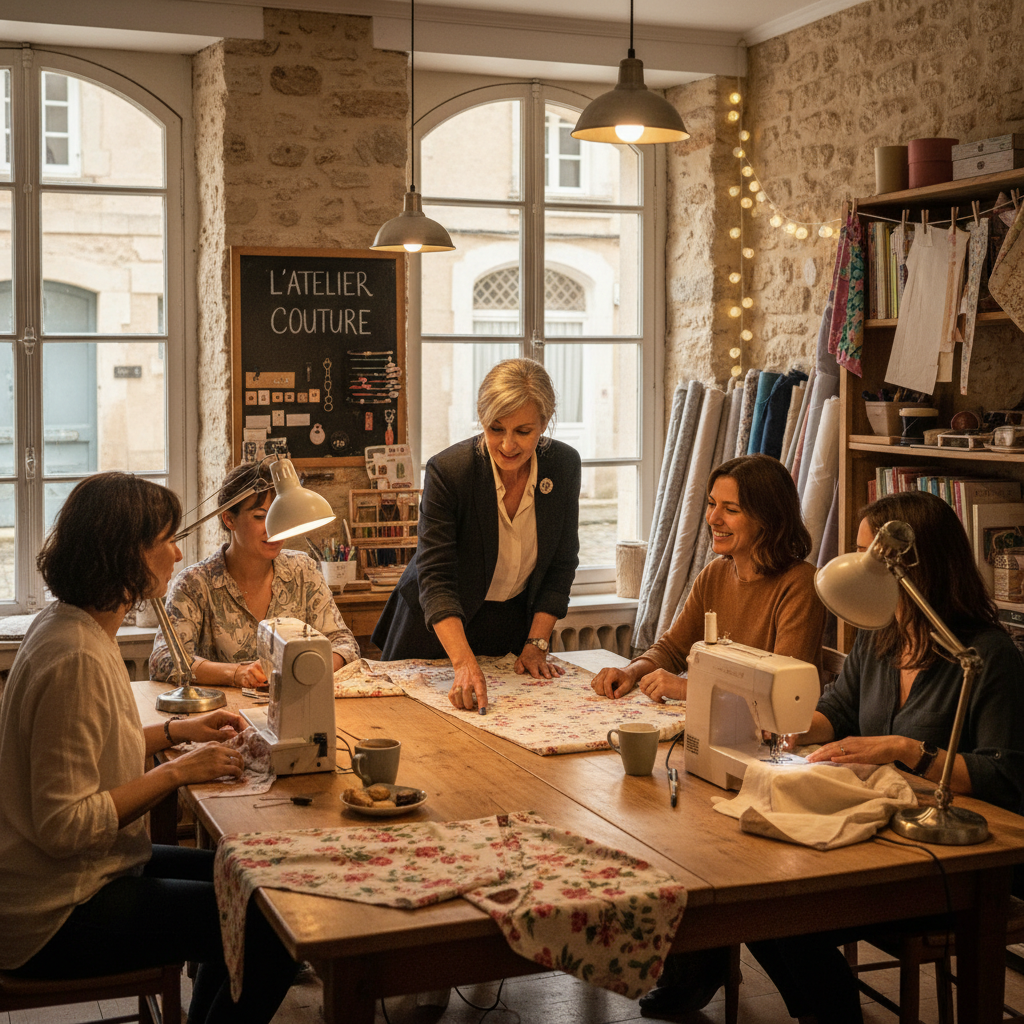 découvrez le nouvel atelier de couture à fontcouverte, situé au cœur du village, offrant des créations uniques et des services personnalisés pour tous vos besoins en confection.