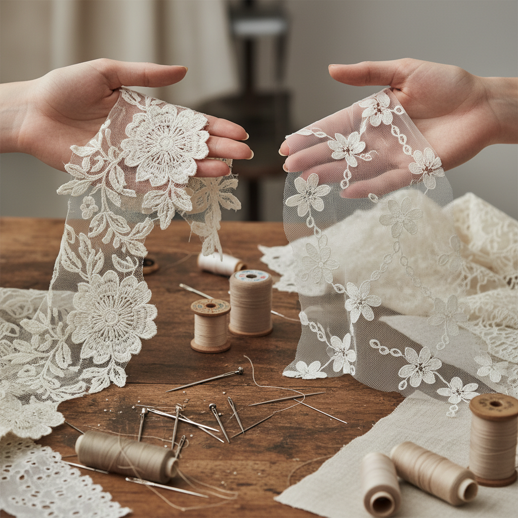 découvrez les différences entre la guipure et la dentelle et apprenez comment les utiliser efficacement en couture pour sublimer vos créations.