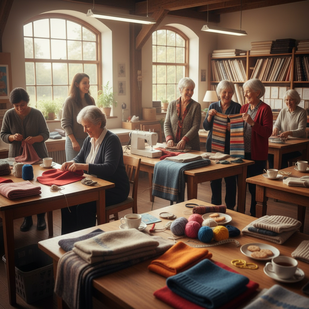 découvrez comment l'atelier de couture rassemble des artisans passionnés, où chaque point contribue à tisser des liens de solidarité et à soutenir la communauté.