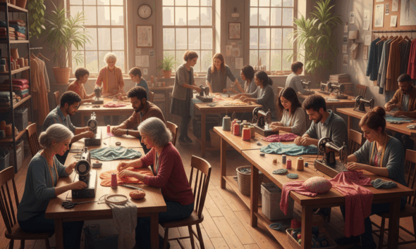 découvrez comment l'atelier de couture rassemble les petites mains passionnées pour tisser des liens de solidarité et créer ensemble un impact positif.