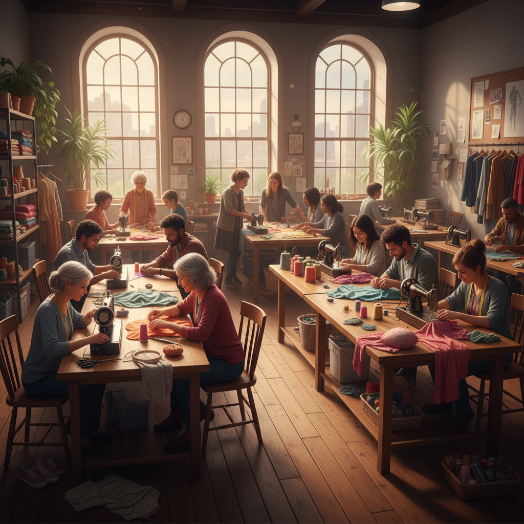 découvrez comment l'atelier de couture rassemble les petites mains passionnées pour tisser des liens de solidarité et créer ensemble un impact positif.