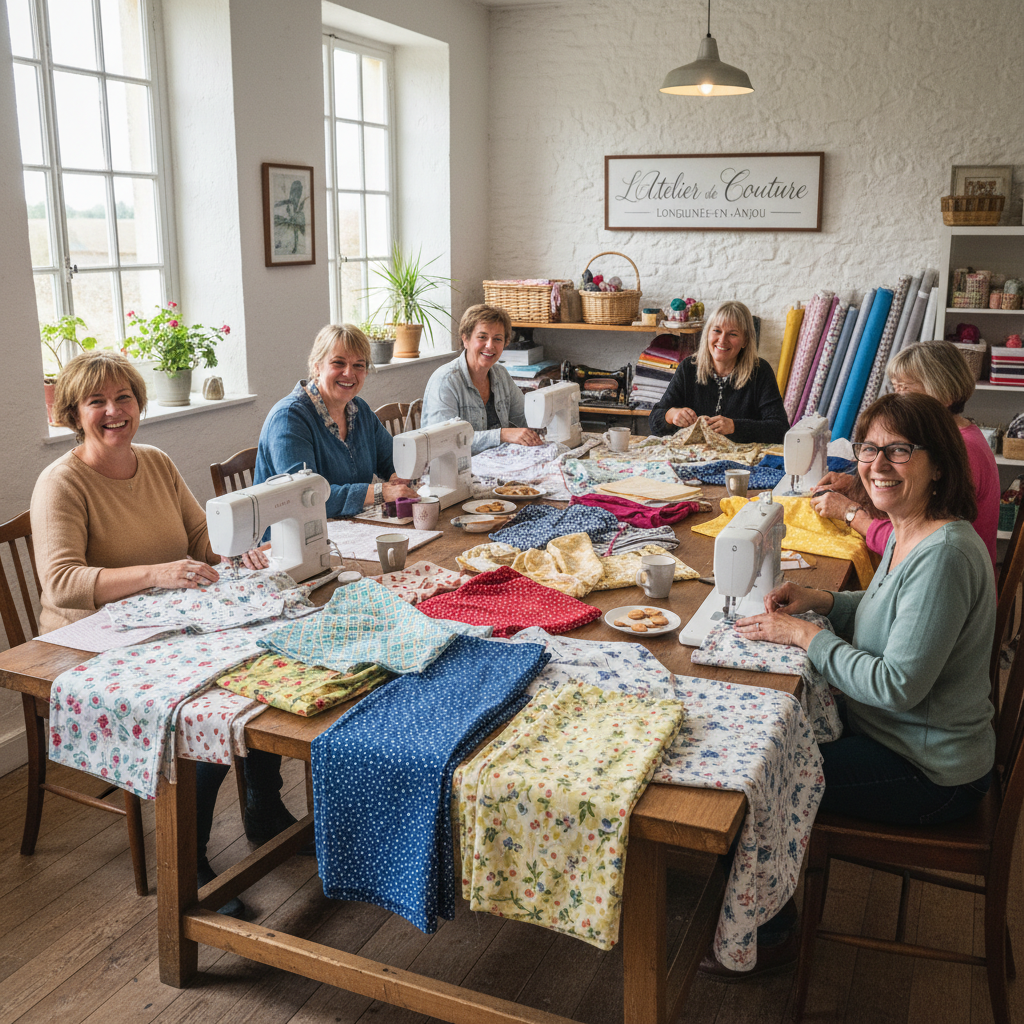 longuenée-en-anjou offre un après-midi couture aux bénévoles pour célébrer ensemble la fin du stage dans une ambiance conviviale et créative.