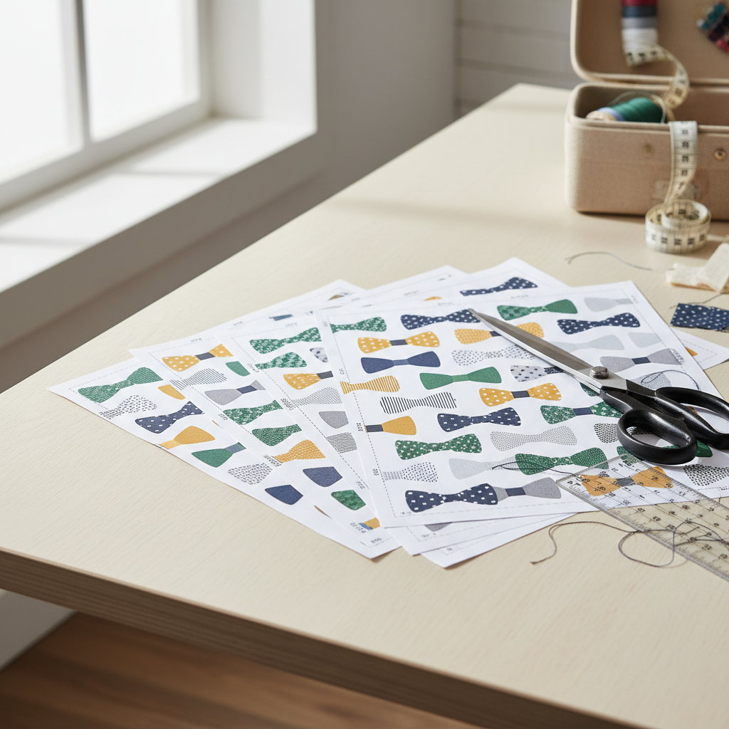 téléchargez gratuitement votre modèle de nœud papillon à imprimer et découpez facilement votre patron pour créer un accessoire élégant fait maison.