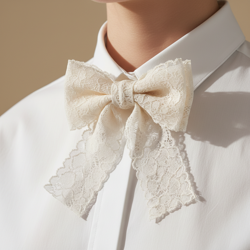 découvrez le nœud papillon en dentelle, l’accessoire couture chic et tendance à adopter en 2025 pour sublimer toutes vos tenues avec élégance et raffinement.
