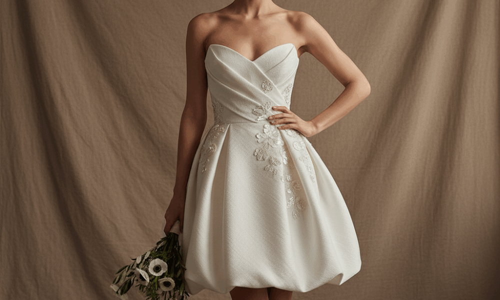 découvrez la robe de mariée courte bustier, alliant élégance moderne et confort absolu pour un jour unique et inoubliable.