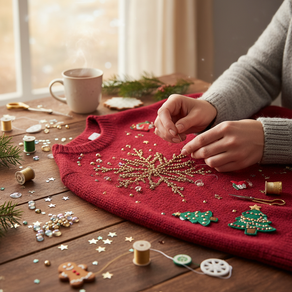 participez aux ateliers couture festifs à l’aigle pour confectionner vos pulls, boules et chaussettes décoratives de noël dans une ambiance conviviale et créative.