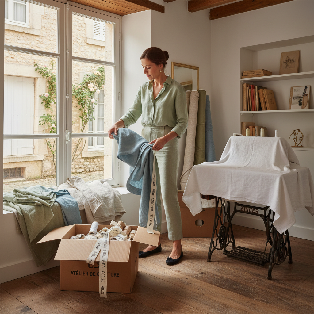 après huit ans de passion, justine de « au cas par sac » à rustroff annonce la fin de son aventure couture, mettant un point final à une belle histoire artisanale.