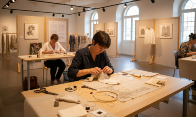 découvrez à cournon-d'auvergne une exposition engagée qui met à l'honneur l'art de la couture à la main, entre tradition et créativité contemporaine.