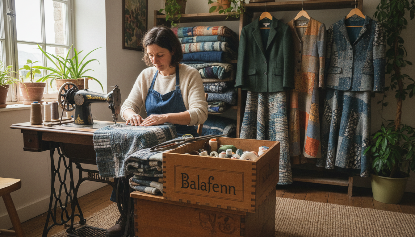 dans le morbihan, une couturière donne une nouvelle vie aux couvertures recyclées en créant des vêtements uniques et éco-responsables grâce à baot et balafenn.