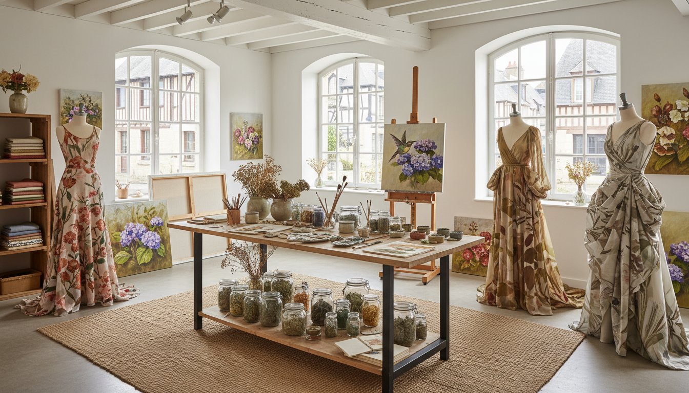 découvrez l'atelier louisiane à honfleur, où la haute couture s'inspire de l'art de la peinture naturelle pour créer des pièces uniques alliant élégance et créativité.