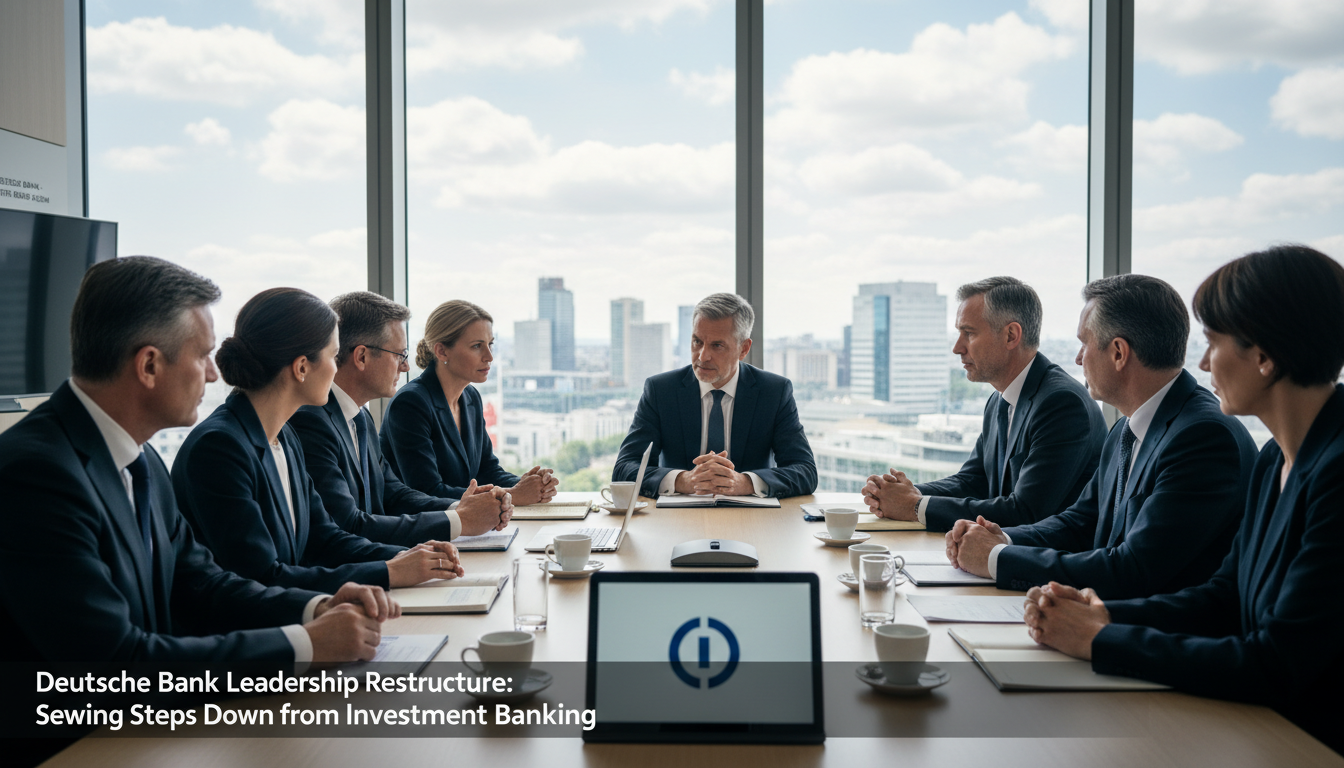 découvrez la restructuration majeure chez deutsche bank avec le départ de sewing à la tête de la banque d'investissement, une étape clé pour l'avenir du groupe.