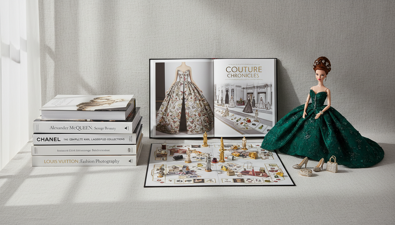 découvrez une sélection unique autour de la mode avec des livres spécialisés, un jeu de société original et une poupée haute couture, pour prolonger l'expérience de la fashion week.