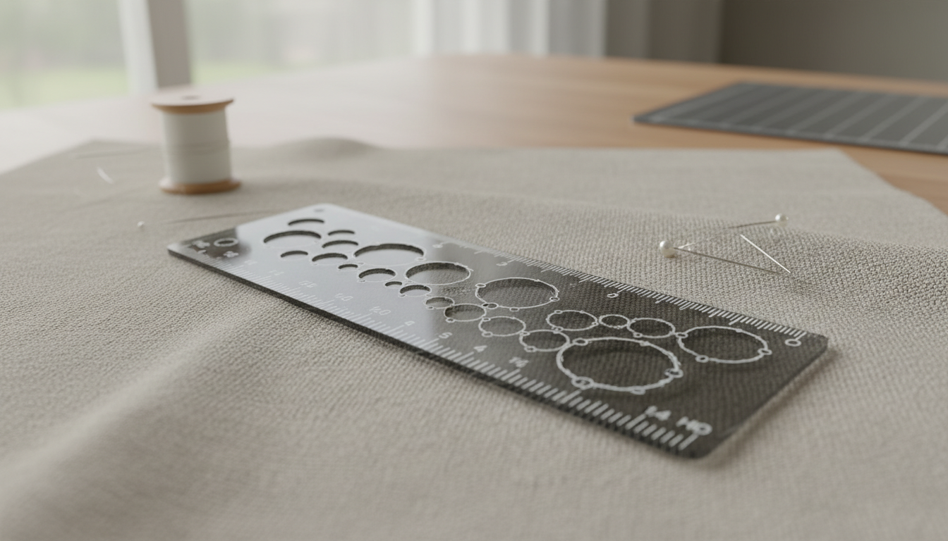 découvrez la règle quick points scallop 1 pouce en marquage gris notion, un outil précis et indispensable pour vos projets de couture et patchwork, garantissant des découpes nettes et des finitions parfaites.