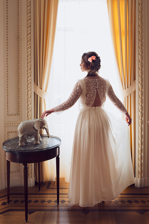 robe mariée bohème - Création couture atelier Vevey